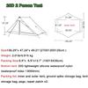 3F UL Gear Blue Mountain 1/2Person Camping Poleless Tent, 3/4Seasons Waterproof Tent, Easy Set Up Hiking, Backpacking Silicon Coated Tent Shelter view 2