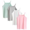 Anktry 2-8 Years Little Girls Soft Camisole Undershirts 4 Pack Kids Comfort Breathable Tank Tops, Green+white+pink+grey view 1