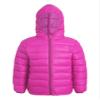 Hularka Kids Winter Hooded Padded Jacket Boys Girls Long Sleeve Zipped Puffer Coat Lightweight Down Coat Outerwear Hot Pink 11-12 Years view 3