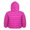Hularka Kids Winter Hooded Padded Jacket Boys Girls Long Sleeve Zipped Puffer Coat Lightweight Down Coat Outerwear Hot Pink 11-12 Years view 4