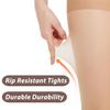 Citystl 3 Pairs Black Sheer Tights for Women - 20D Resist Tears Control Top Pantyhose with Reinforced Toes, Smooth, Supple(Nude-S) view 4
