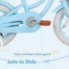 Olakids Kids Bike, 12 14 16 18 Inch Toddlers Bike with Training Wheels Rattan Basket Safety Bell Adjustable Seat and Handlebar, Children's Bicycle for Girls Boys Age 3-8 view 4
