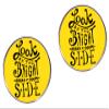 2pcs LOOK ON THE BRIGHT SIDE English Pins, Inspirational English Metal Alloy Pins, Clothes Bags Accessories view 1