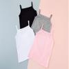 Anktry 2-8 Years Little Girls Soft Camisole Undershirts 4 Pack Kids Comfort Breathable Tank Tops Black view 2