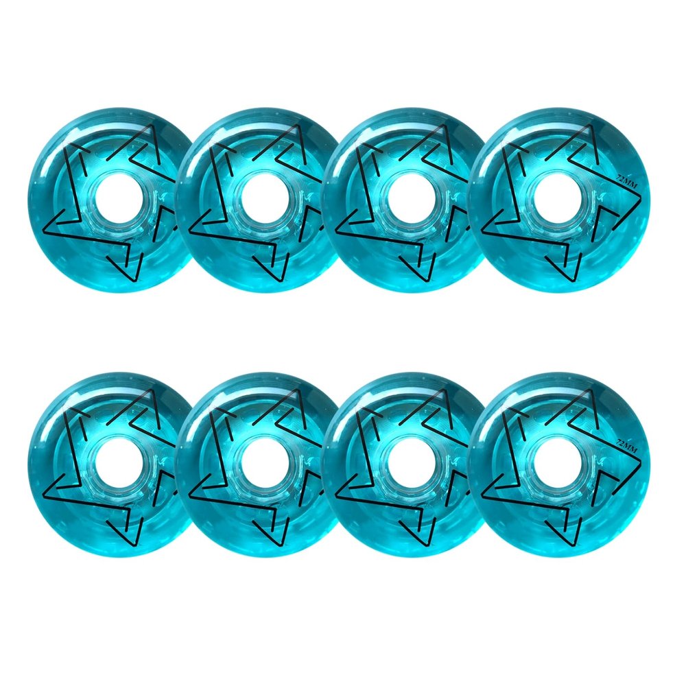ZYANLING Inline Skate Wheels Outdoor/Indoor Inline Replacement Wheels 82A 70mm 72mm 80mm Inline Replacement Wheels 8 Pack Transparent Red/Pink, Blue