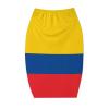 Colombian Flag Women's Cheerleader Sports Skirt Light A-Line Pants Skirt with Shorts Shorts,with Pocket M view 2