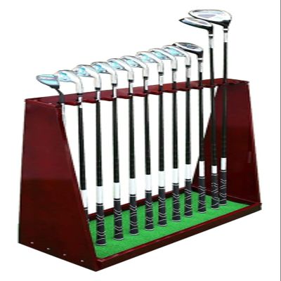 BMPAALN Golf Putter Stand,Wooden Golf Club Holder, 13/18 Putter Holder Golf Clubs Display Stand, Extra Large Outdoor Golf Club Equipment Storage Rack