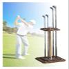 BMPAALN Golf Putter Stand,Wooden Golf Club Holder, Golf Club Storage Holder Stand with 4 Holes, Pool Cue Stick Holder for Putting Green, Golfer, Practice Clubs, view 1
