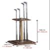 BMPAALN Golf Putter Stand,Wooden Golf Club Holder, Golf Club Storage Holder Stand with 4 Holes, Pool Cue Stick Holder for Putting Green, Golfer, Practice Clubs, view 3
