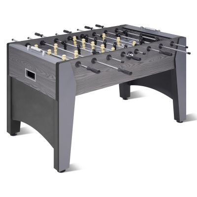 RAYKEEP 58 Inch Foosball Table, Full Size Competition Soccer Game Table for Adults & Kids, Heavy-Duty Indoor Arcade Table for Game Rooms & Parties (Black) (Grey-54inch)