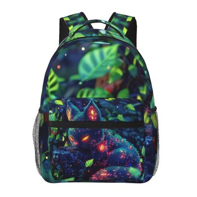 THIRTIMK Green Animal Large Capacity Backpack For Travel Lightweight Daypack