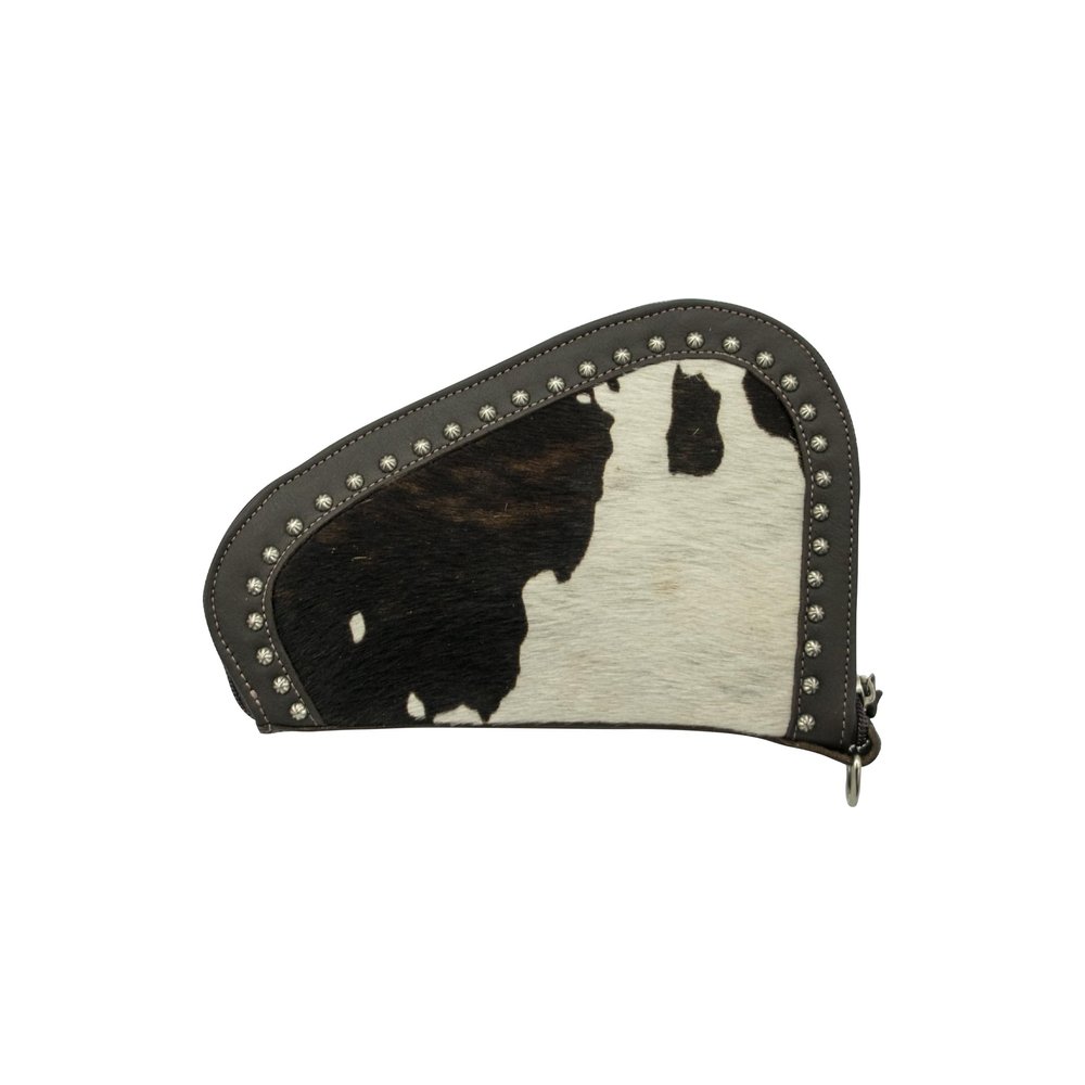 American West Handcrafted Soft 100% Genuine Leather with Hair-On Cowhide Padded Gun Case for Men and Women Annie's Secret Collection Western (Pony)