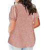 Plus Size Womens Clothing Women V Neck T Shirt Plus Size Short Sleeve Tops Summer Clothes for Women 2025 view 2