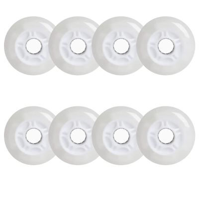 ZYANLING Inline Skate Wheels Outdoor/Indoor Light up 72mm 76mm 80mm LED Flash Inline Skates Replacement Wheel - Glow in The Dark 8 Pack