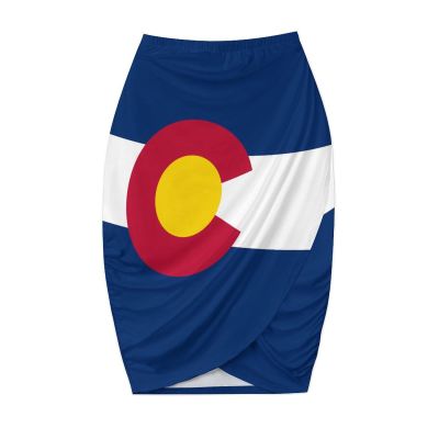 Colorado Flag Women's Cheerleader Sports Skirt Light A-Line Pants Skirt with Shorts Shorts,with Pocket XL