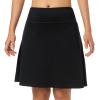 Women Skorts Skirts with Zipper Pockets,Athletic Golf Tennis Swim Skirts 20" Knee Length Skorts for Women(Black XS) view 2