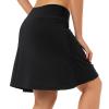 Women Skorts Skirts with Zipper Pockets,Athletic Golf Tennis Swim Skirts 20" Knee Length Skorts for Women(Black XS) view 4