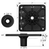 CLLOMAGY Boat Seat Base Mount Boat Seat Pedestal Base Mount Plate for 3/4" Pin Post Socket, Heavy Duty Marine Pedestal Bracket for Most Marine Fishing Pontoon Bass view 3