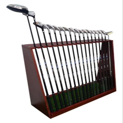 BMPAALN Golf Putter Stand,Wooden Golf Club Holder, Holds 13/18 Clubs, Golf Club Organizers Storage Rack Equipment for Garage Home Office Indoor Outdoor (Color : Large Holds 18 Clubs)