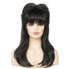 Dai Cloud Black 80s Long Wig for Women Mullet Wigs Layered Funny Wig with Bangs Natural fluffy Synthetic Wigs for Halloween Daily Party Use view 1
