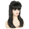 Dai Cloud Black 80s Long Wig for Women Mullet Wigs Layered Funny Wig with Bangs Natural fluffy Synthetic Wigs for Halloween Daily Party Use view 2