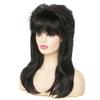 Dai Cloud Black 80s Long Wig for Women Mullet Wigs Layered Funny Wig with Bangs Natural fluffy Synthetic Wigs for Halloween Daily Party Use view 3