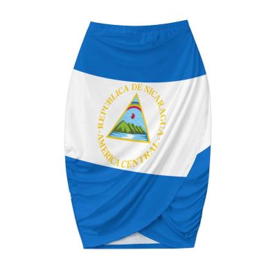 Nicaragua Flag Trouser Skirt,Women's Mini Mini Parcel Skirt Used for Running/Tennis/Golf/Yoga/Fitness Exercise 3XL