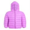 Hularka Kids Winter Hooded Padded Jacket Boys Girls Long Sleeve Zipped Puffer Coat Lightweight Down Coat Outerwear Purple 13-14 Years view 3