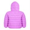Hularka Kids Winter Hooded Padded Jacket Boys Girls Long Sleeve Zipped Puffer Coat Lightweight Down Coat Outerwear Purple 13-14 Years view 4