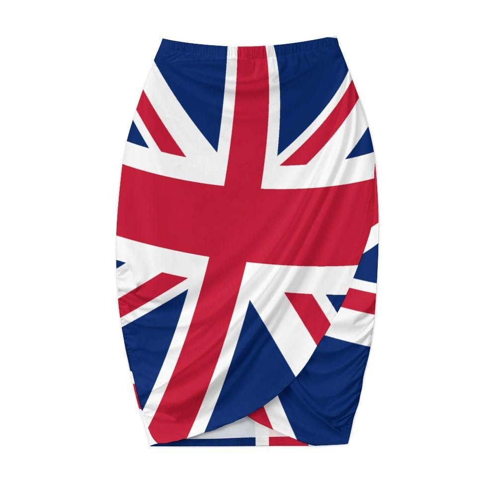 British Flag Trouser Skirt,Women's Mini Mini Parcel Skirt Used for Running/Tennis/Golf/Yoga/Fitness Exercise S