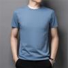 Generic Men's Solid Shirt Crewneck Short Sleeve Slim Fit Cotton Muscle Henley T Shirts Casual Stretch Bodybuilding Workout Tee (X-Large,Blue) view 2