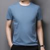 Generic Men's Solid Shirt Crewneck Short Sleeve Slim Fit Cotton Muscle Henley T Shirts Casual Stretch Bodybuilding Workout Tee (X-Large,Blue) view 4