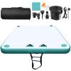 Inflatable Floating Dock with Electric Air Pump, Dock Floats with Ladder, None-Slip Floating Island for Adults Kids, Inflatable Dock Platform for Lake, Pool, Beach, River, Ocean Water Floating Mat view 1