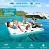 Inflatable Floating Dock with Electric Air Pump, Dock Floats with Ladder, None-Slip Floating Island for Adults Kids, Inflatable Dock Platform for Lake, Pool, Beach, River, Ocean Water Floating Mat view 3