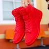 DUAGL Men's Boxing and Wrestling Shoes, Non Slip Iightweight High Top Boxing Shoes, Youth Fitness Fighting and Weightlifting Training Shoes Red view 2