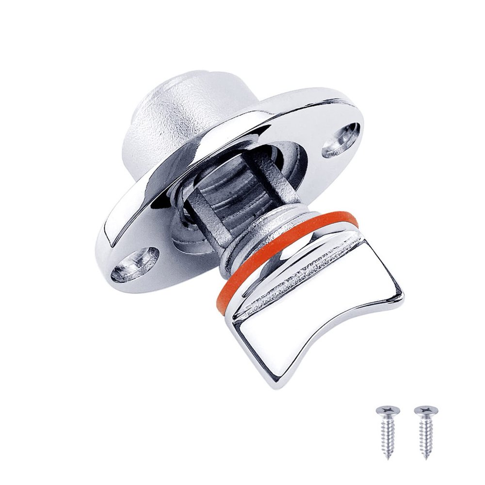 GRABLOOM Drainage Stopper Fit 1''/25mm Hole Stainless Steel Garboard Drain Plug Kit Kayak Marine Accessories Canoe Bung Boat Accessories for Fish Wells Ice Chests Yacht, Orange