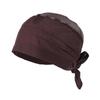 3Pcs Chef Hat Mesh Cap Cooking Hair Nets Kitchen Head Cover Wrap Bandana Do-rag Brown view 2