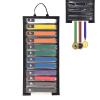 JUXYES Wall Hanging Martial Arts Belts Organizer for 12 Belts, Portable Karate Belt Display Holder with Medals Hanging Stick, Lightweight Taekwondo Belt Organizer for Martial Arts Learners view 1