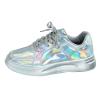Generic Women's Glitter Shoes Fashion Shiny Sequin Sneakers Tennis Sparkly Shoes Rhinestone Bling Shoes with Lace up Leather Casual Walking Shoes, 7, Clear view 1