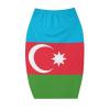 Flag of Azerbaijan Women's Cheerleader Sports Skirt Light A-Line Pants Skirt with Shorts Shorts,with Pocket M view 2