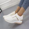 Generic Women's Fashion Wedge Sneakers,Arch Support High Heel Tennis Shoes Breathable Comfortable Sneakers for Women 2024 Casual Sneakers, Lightweight Orthotic Slip On Walking Shoes  Beige, 7 view 4