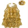 Lorilida Girls Sequins Latin Dance Dress LeotardKids Sparkly Jazz/Modern/Ballet Dance Costume Set Gold B 6 Years view 1