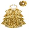 Lorilida Girls Sequins Latin Dance Dress LeotardKids Sparkly Jazz/Modern/Ballet Dance Costume Set Gold B 6 Years view 3