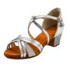 Kids Ballroom Dance Shoes Latin Salsa Suede Sole Dancing Dress Shoes for Girls(13, Silver) view 1