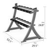 EliteBloom Fitness Dumbbell Rack 2 Tier Dumbbell Rack Stand Only Metal Steel Home Workout Dumbbell Weight Rack Storage Stand Weight Rack for Dumbbells Dumbbell Holder view 2