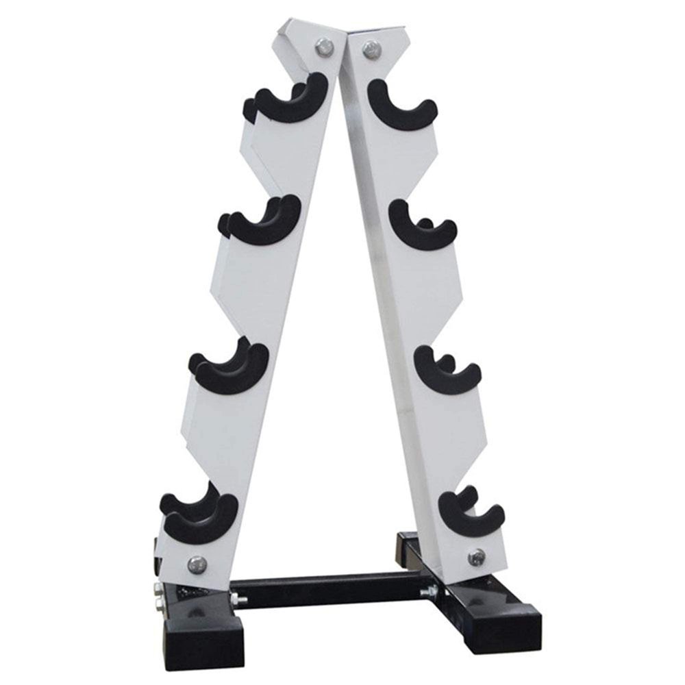 EliteBloom Steel Dumbbell Rack 4 Tier Weight Rack Strong Sturdy A-Frame Dumbbell Storage Stand For Home Daily Workout