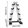 EliteBloom Steel Dumbbell Rack 4 Tier Weight Rack Strong Sturdy A-Frame Dumbbell Storage Stand For Home Daily Workout view 3