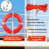 28" Life Ring, Boat Safety Throw Rings,Life Buoy with Reflective Tape & Grab Lines,Orange Life Preserver Rings Life Saving Ring,Include Water Floating Life Saving Rope and S-Hook Holder view 4