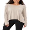 ODODOS Women's Modal Soft Long Sleeve Tee with Thumb Hole Athletic Gym Workout Tops Yoga Shirts, Abalone, X-Small view 1