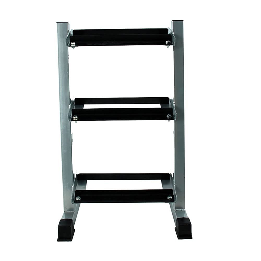 EliteBloom 3 Tier Dumbbell Rack Stand Only For Home Gym, Heavy Duty Steel Weight Rack For Dumbbells, Holds 3 Pairs Of Dumbbells